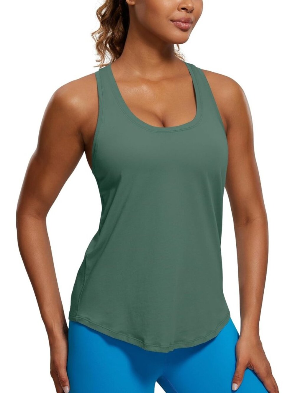 Soft Pima Cotton Racerback Tank Top for Yoga & Fitness - Comfortable Activewear